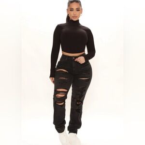 New fashion nova straight leg jeans